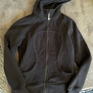 Lululemon black full zip scuba hoodie